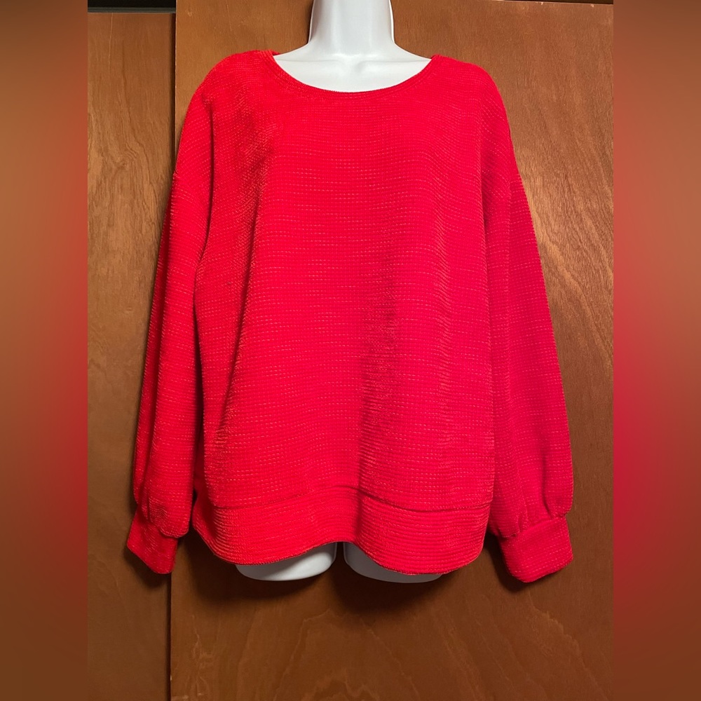 Time and True Women's Red Sweater Size L (12-14)